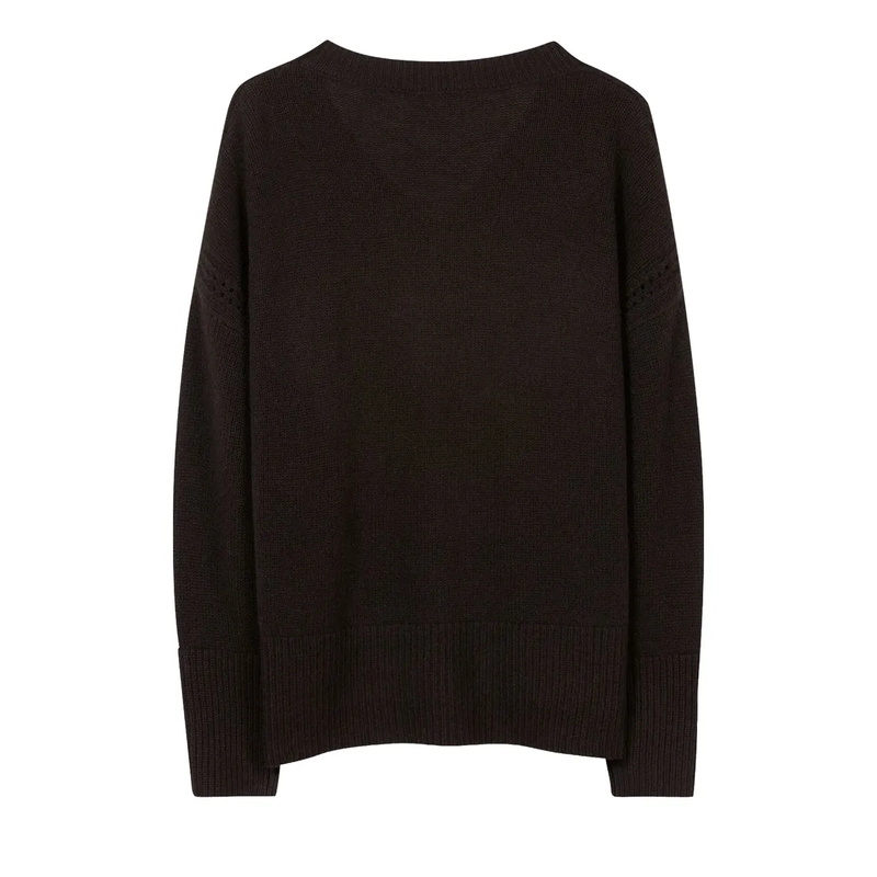 Luisa Cerano Trui V-Pullover aus Kaschmir-Mix truffle(Image 6)