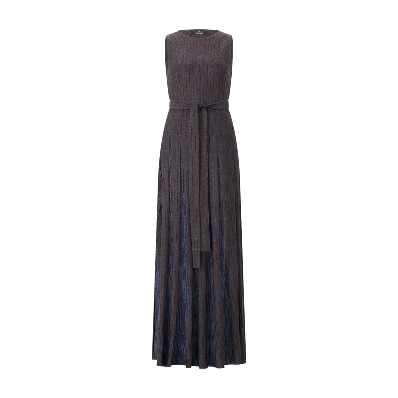 Missoni Robe longue Maxikleid aus Viskose-Mix blau