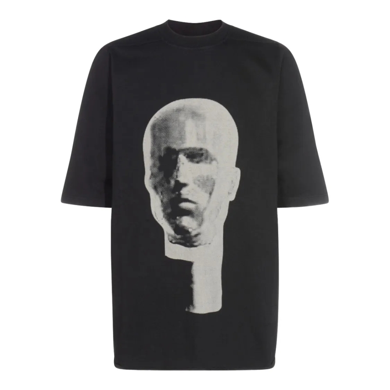 Drkshdw T-Shirt Oversized Black T-Shirt With Monochromatic Graphic Black