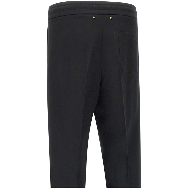 Golden Goose Freizeithose Relaxed-Fit Hose aus Fleece-Wolle Schwarz(Image 10)
