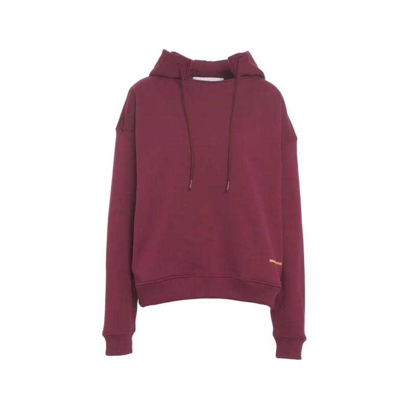 Department Five  Burgundy Oversized Hoodie With Drawstring Hood And Burgundy