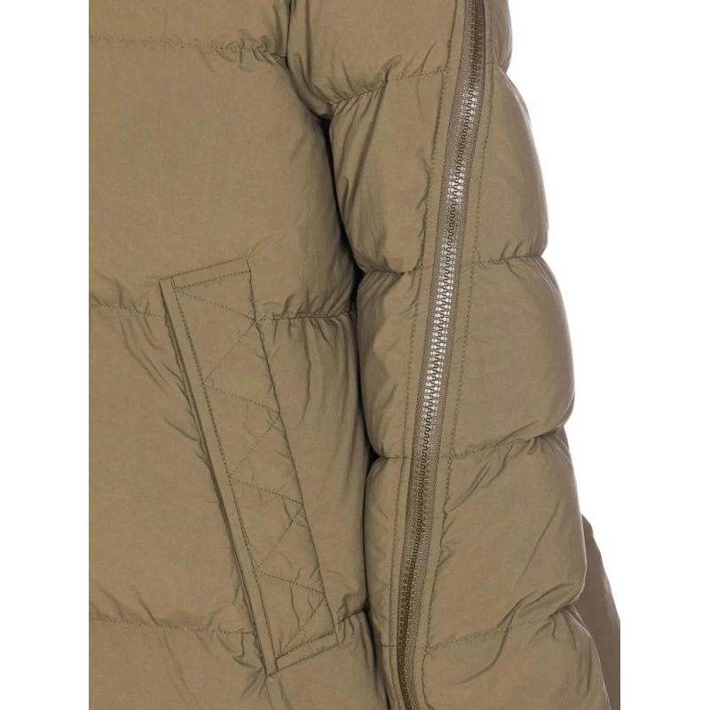 Herno  Hooded Down Jacket With Military Quilted Design Neutrals