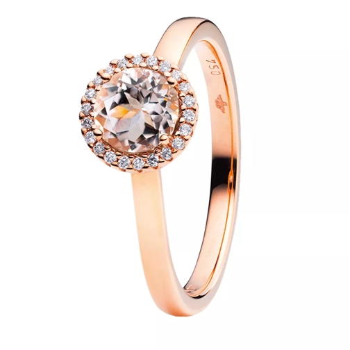 Capolavoro Ring "Espressivo" 18K Rose Gold, Morganite Solitaire Ring