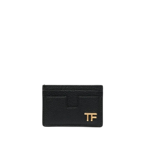 Tom Ford Black Logo-Plaque Portcard Black Portafoglio