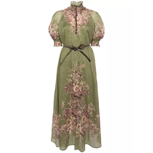 Zimmermann Ottie Swing Maxi Dress Green Abiti maxi