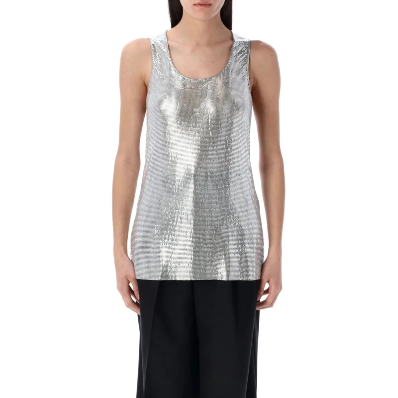 Junya Watanabe Blouse Metallic Mesh Tank Top Metallic