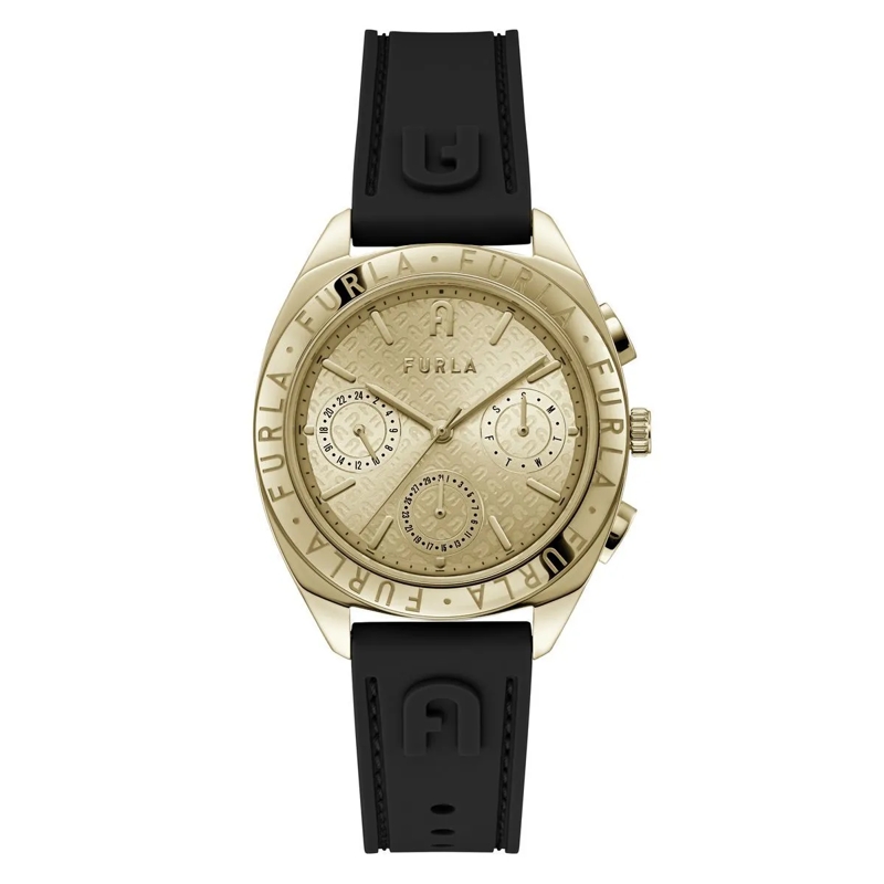 Furla Quarzuhr Analoge Quarzuhr Furla Logos schwarz