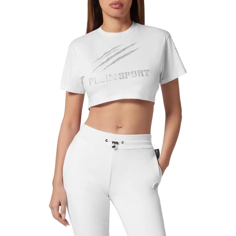 Plein Sport T-Shirt T-Shirt Rundhalsausschnitt Ss Scratch weiss(Image 4)