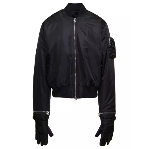 3.Paradis Nylon Bomber Jacket Gloves Black Bomberjacken
