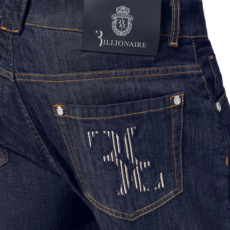 BILLIONAIRE Jeans mit geradem Bein Jeans Regular Fit Double B dunkel-blau(Image 4)