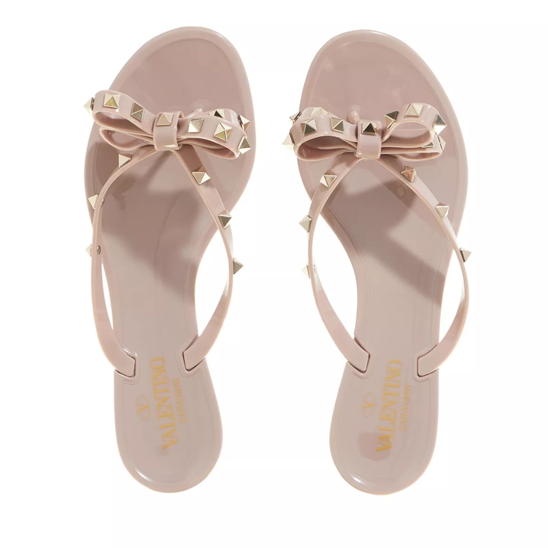 Valentino Garavani Flip Flops Thong Summer Rockstud Poudre(Image 5)