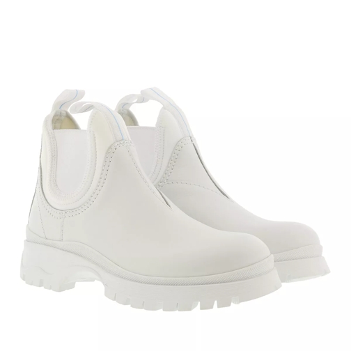 Prada Booties Calf Leather White Ankle Boot