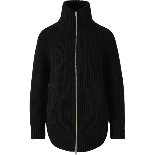 Herno Overgangsjas Wool Quilted Cardigan schwarz