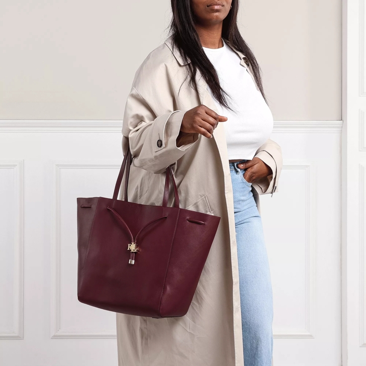 Burgundy ralph hotsell lauren bag