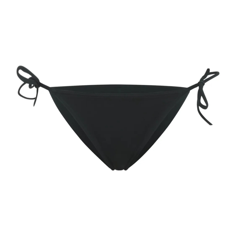 Eres  Adjustable Side-Tie Bikini Bottom In Soft Blue Fab Black