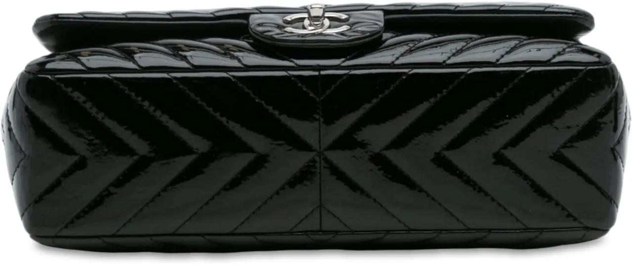 Thumbnail - Chanel Hobo Bags - Jumbo Classic Chevron Patent Single Flap - Gr. unisize - in Schwarz - für Damen