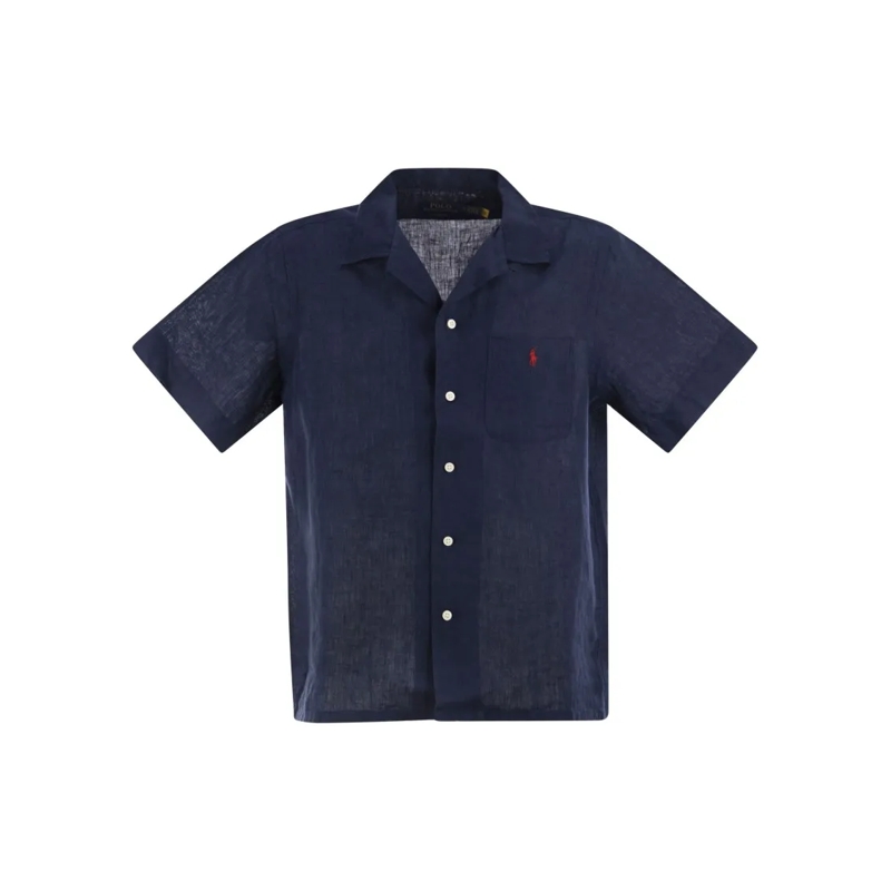 Polo Ralph Lauren Overhemd Saharan Linen Shirt Blue