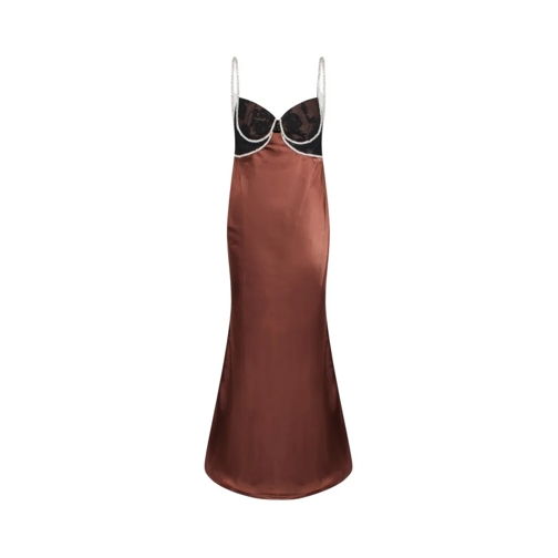 Self Portrait  Diamante Maxi Dress Brown