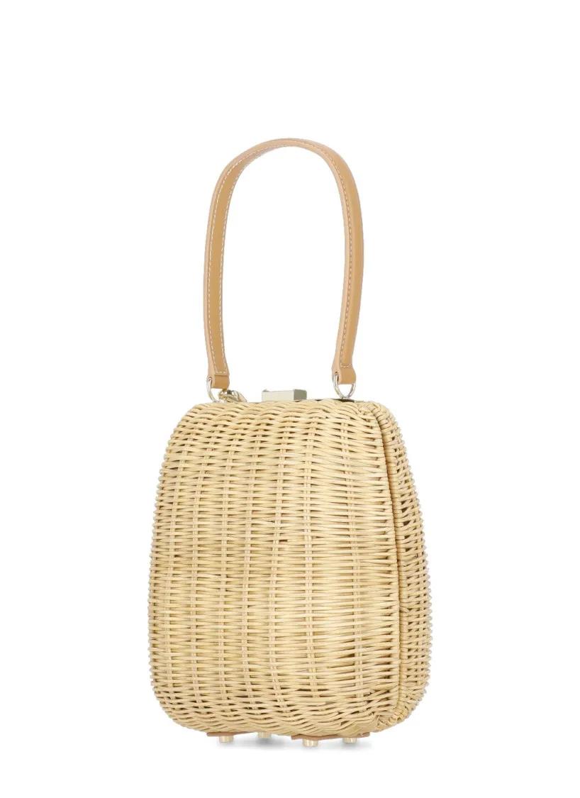 self-portrait Bucket bags Light Brown Self Portrait Rattan in beige