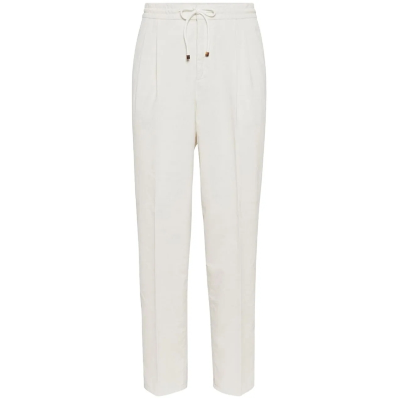 Brunello Cucinelli Jeans mit geradem Bein Trousers White weiß