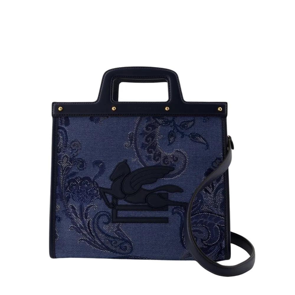 Etro Tote - Love Trotter Shopper Bag - Cotton - Blue - Gr. unisize - in Blau - für Damen