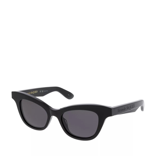 Alexander McQueen AM0381S Black-Black-Grey Solglasögon