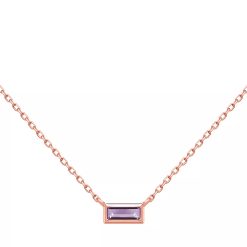 Indygo Seoul Necklace Iolite Rose Gold Purple Kurze Halskette
