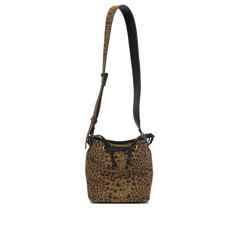 Pinko Schultertasche Brown Leather Crossbody Bag Brown