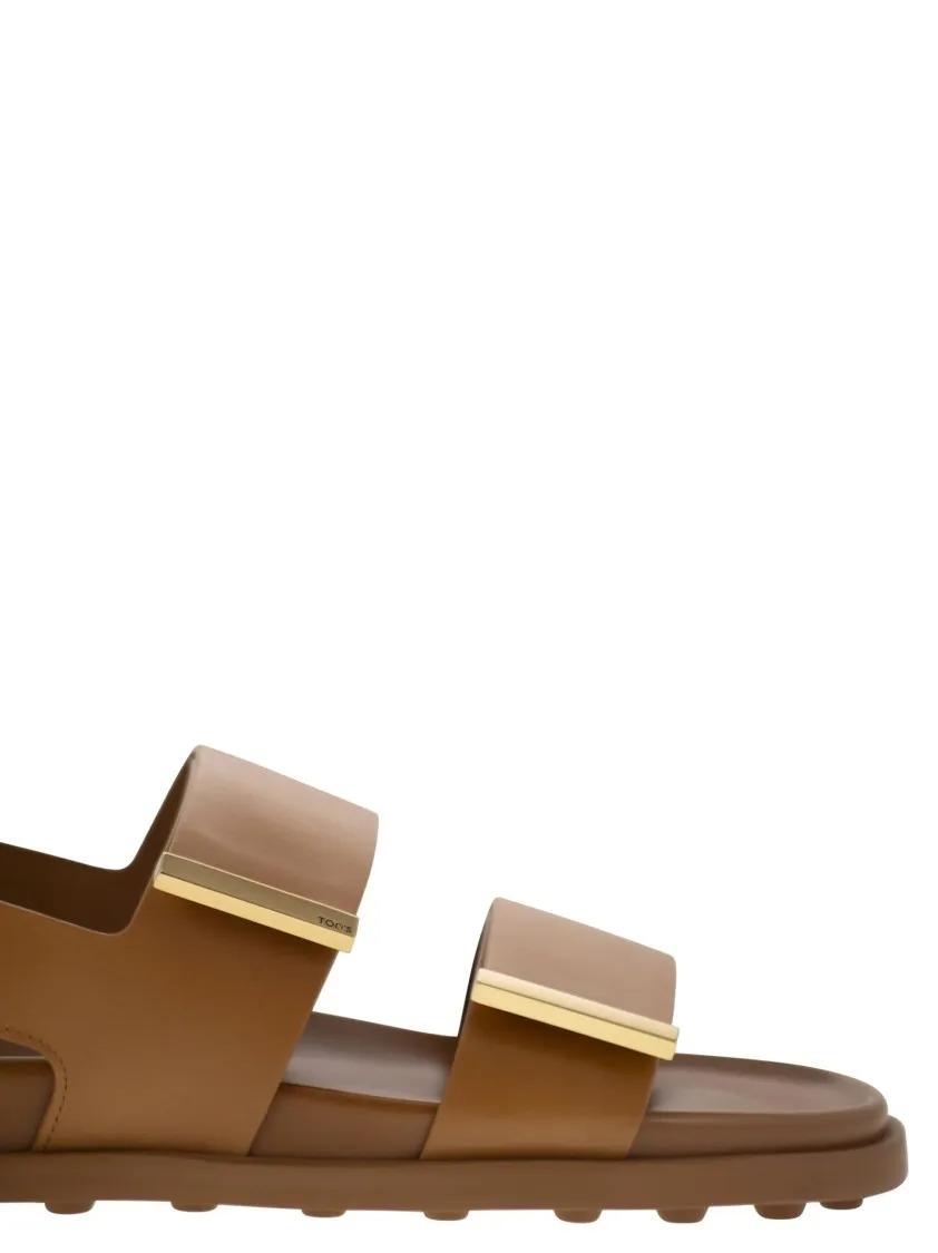 Thumbnail - Tod's Sandalen - Sandal With Two Leather Straps - Gr. 36,5 (EU) - in Braun - für Damen