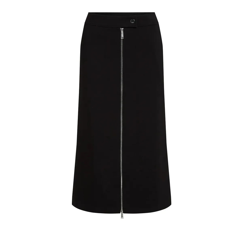 Karl Lagerfeld Minirock Jersey-Maxirock im Bikerstil Rock schwarz