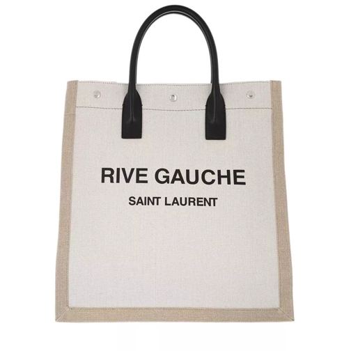 Saint Laurent Rive Gauche Shopping Bag Lino Bianco Shoppingväska