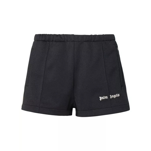 Palm Angels Black Polyester Sporty Shorts Black 