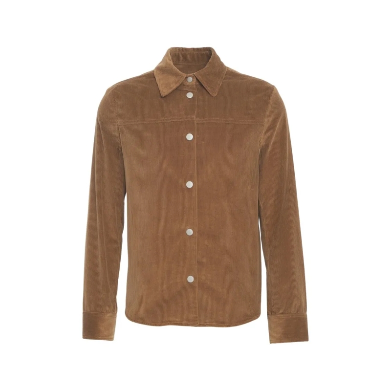 Jacob Cohen Übergangsjacke Corduroy Shirt Jacket With Timeless Silhouette And Brown