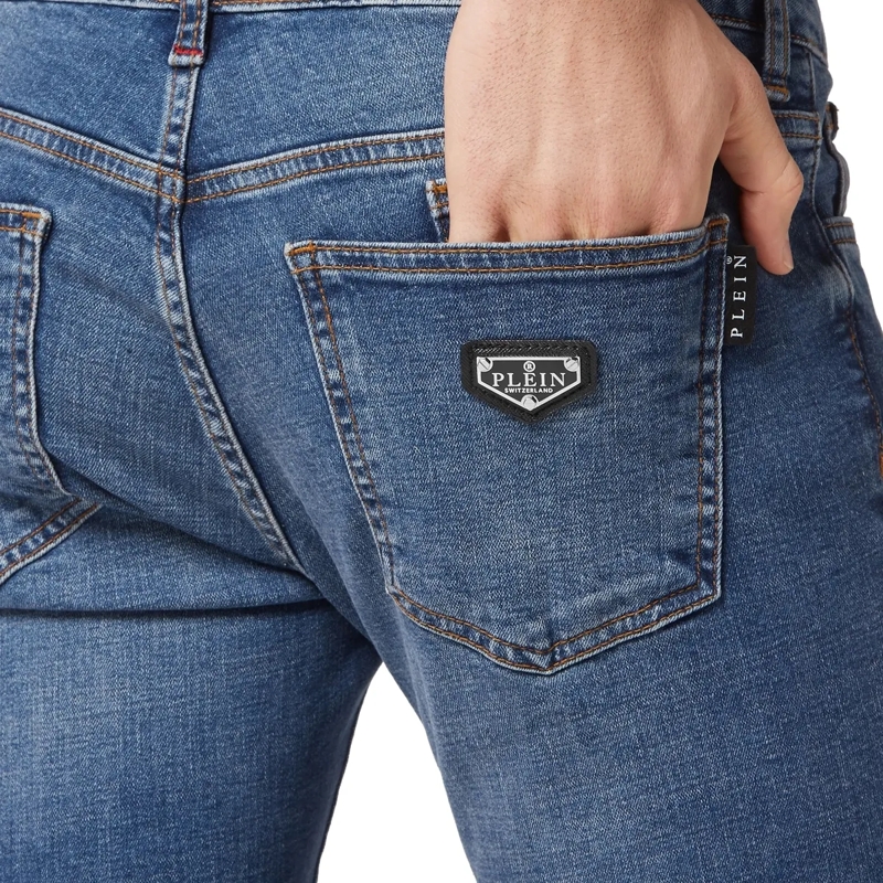 Philipp Plein Skinny-Leg-Jeans Jeans Slim Fit dunkel-blau(Image 5)