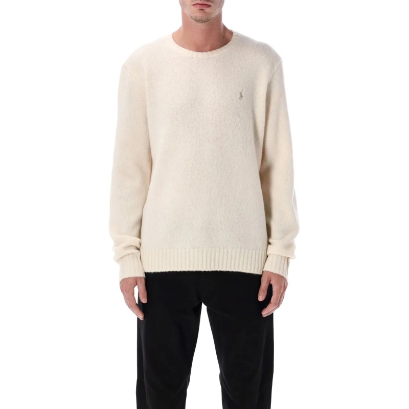 Polo Ralph Lauren Pullover Polo Wool-Blend Crew Neck Jumper Neutrals