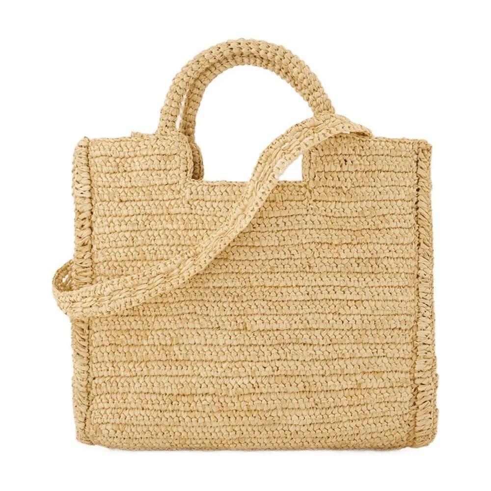 Vanessa Bruno Totes & shoppers Panier Pm Purse Raphia Neutral in beige
