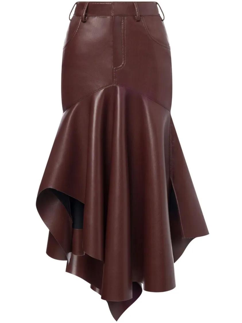 Philosophy Di Lorenzo Serafini - Brown Long Assymetric Skirt - Größe 38 - braun