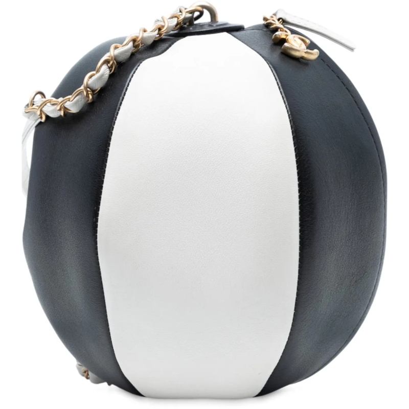 Chanel Sac à bandoulière Calfskin Coco Beach Ball Bag schwarz