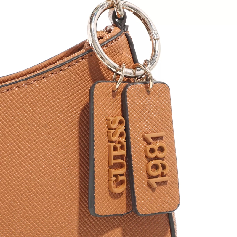 Guess Hobo Bag Noelle Top Zip Shoulder Bag Light Cognac(Image 4)