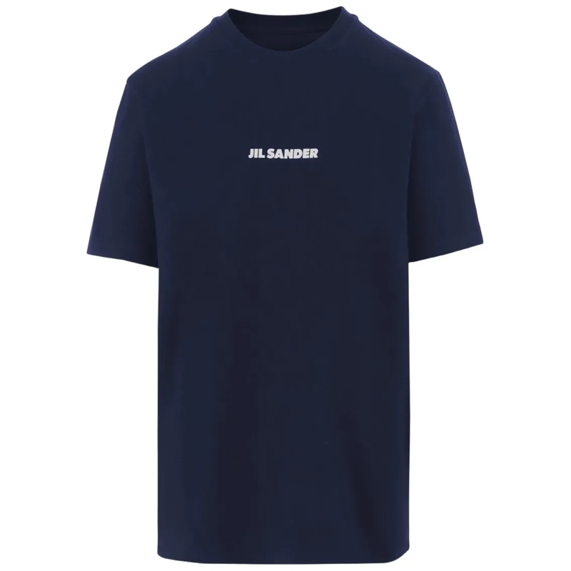 Jil Sander T-shirt Navy Blue Cotton T-Shirt Black