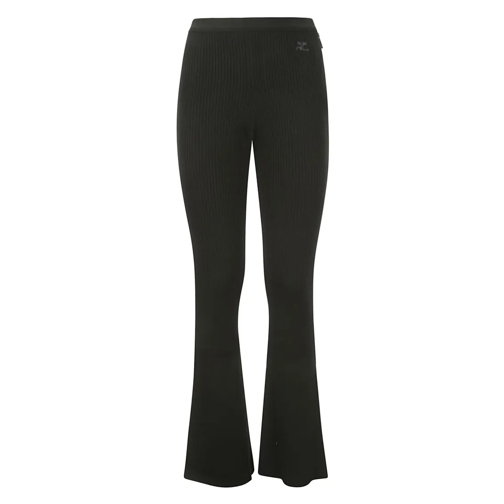 Courrèges  High-Waisted Reversible Bootcut Pants Black