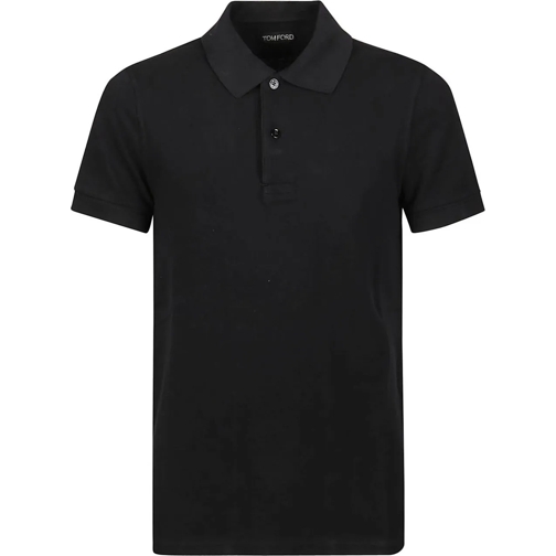 Tom Ford Polohemd Tennis Piquet Polo Shirt Black schwarz