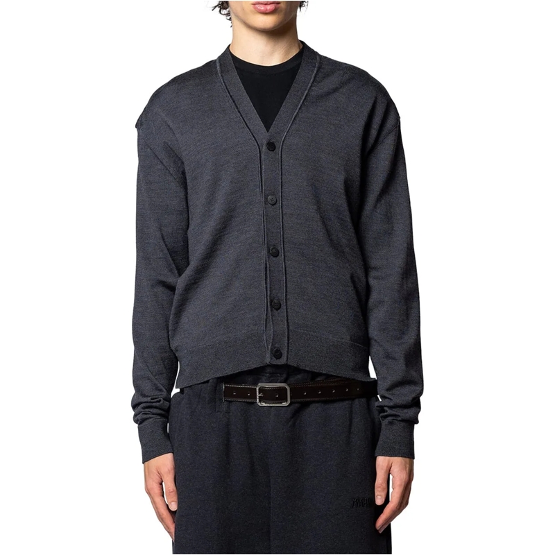 Jacquemus  LE CARDIGAN BRODE DARK GREY grau