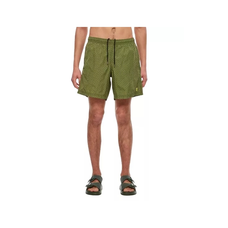 Alexander McQueen Dots Skull Swimshorts Green