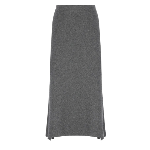 Biarritz1961 Midi-Röcke Wool And Cashmere Skirt Grey