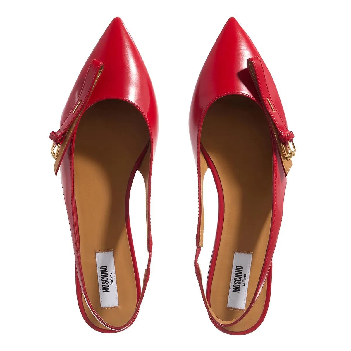 Thumbnail - Moschino Hohe Schuhe - Buckled Bow - Gr. 37 (EU) - in Rot - für Damen
