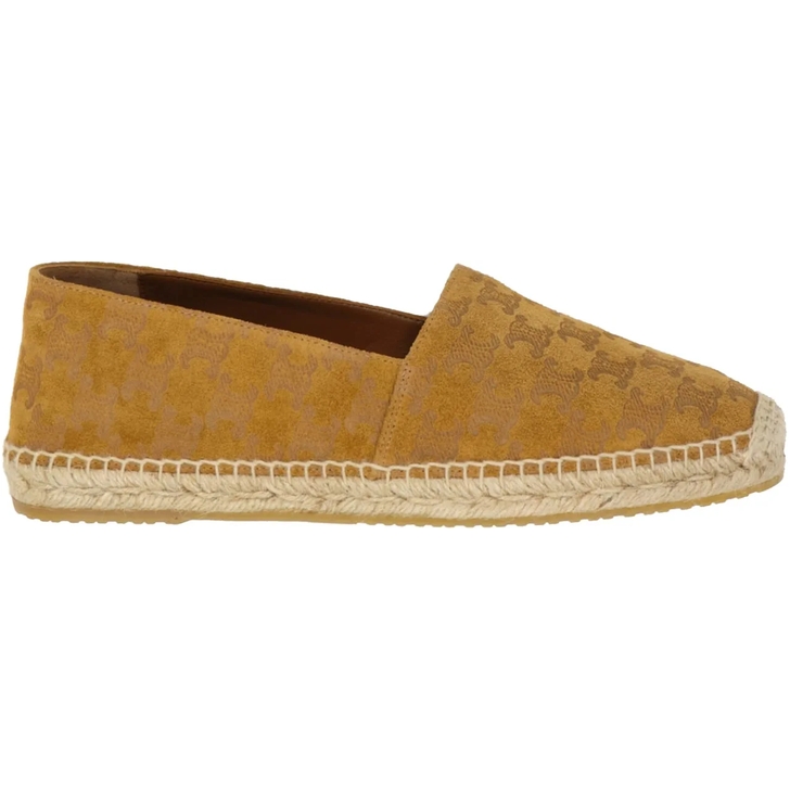 Celine Celine Taillat Triomphe Suede Espadrilles braun | T-shirt display picture 2
