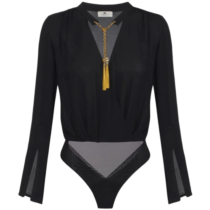 Elisabetta Franchi T-shirt Top Black schwarz