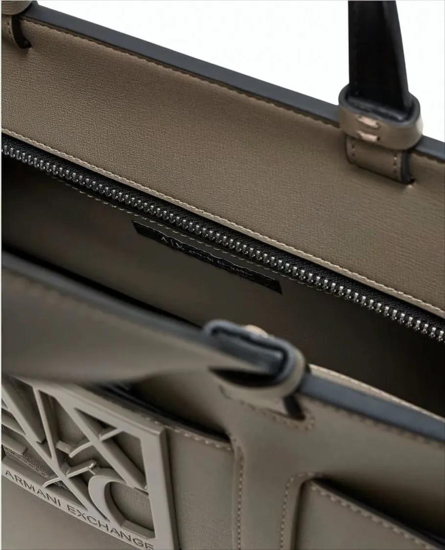 Thumbnail - Armani Exchange Hobo Bags - Structured Beige Tote Bag - Gr. unisize - in Weiß - für Damen