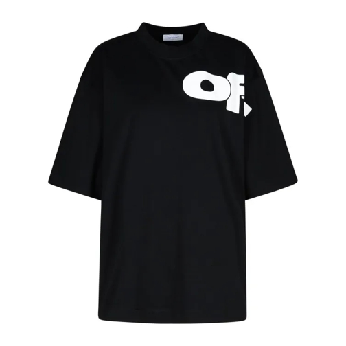 Off-White Black Cotton T-Shirt Black 